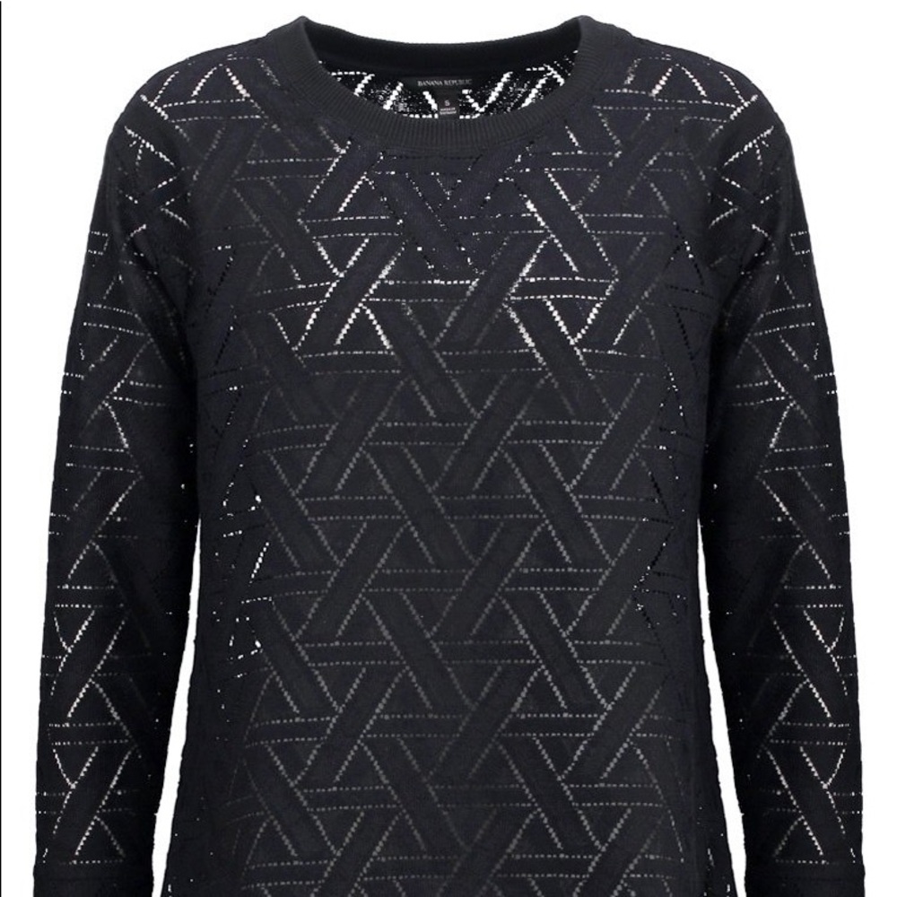 Banana Republic Black Ribbed LS Sweater